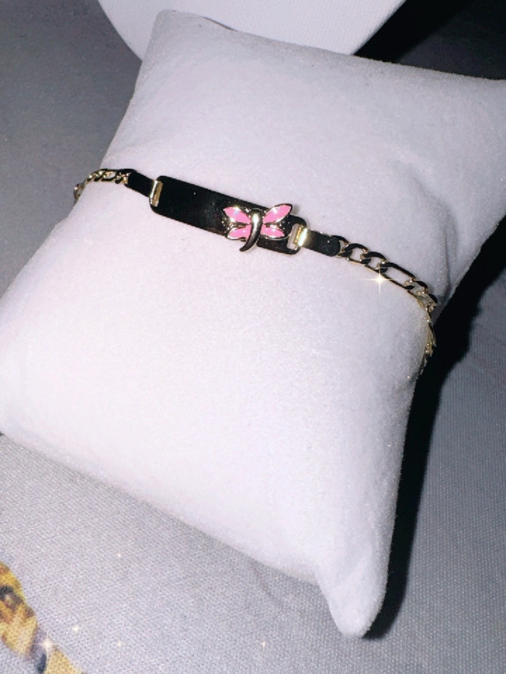 Gold Butterfly Accent bracelet & Stitch bracelet for girls